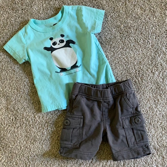 Tea Collection shirt and shorts, size 6-9 months - Picture 1 of 5